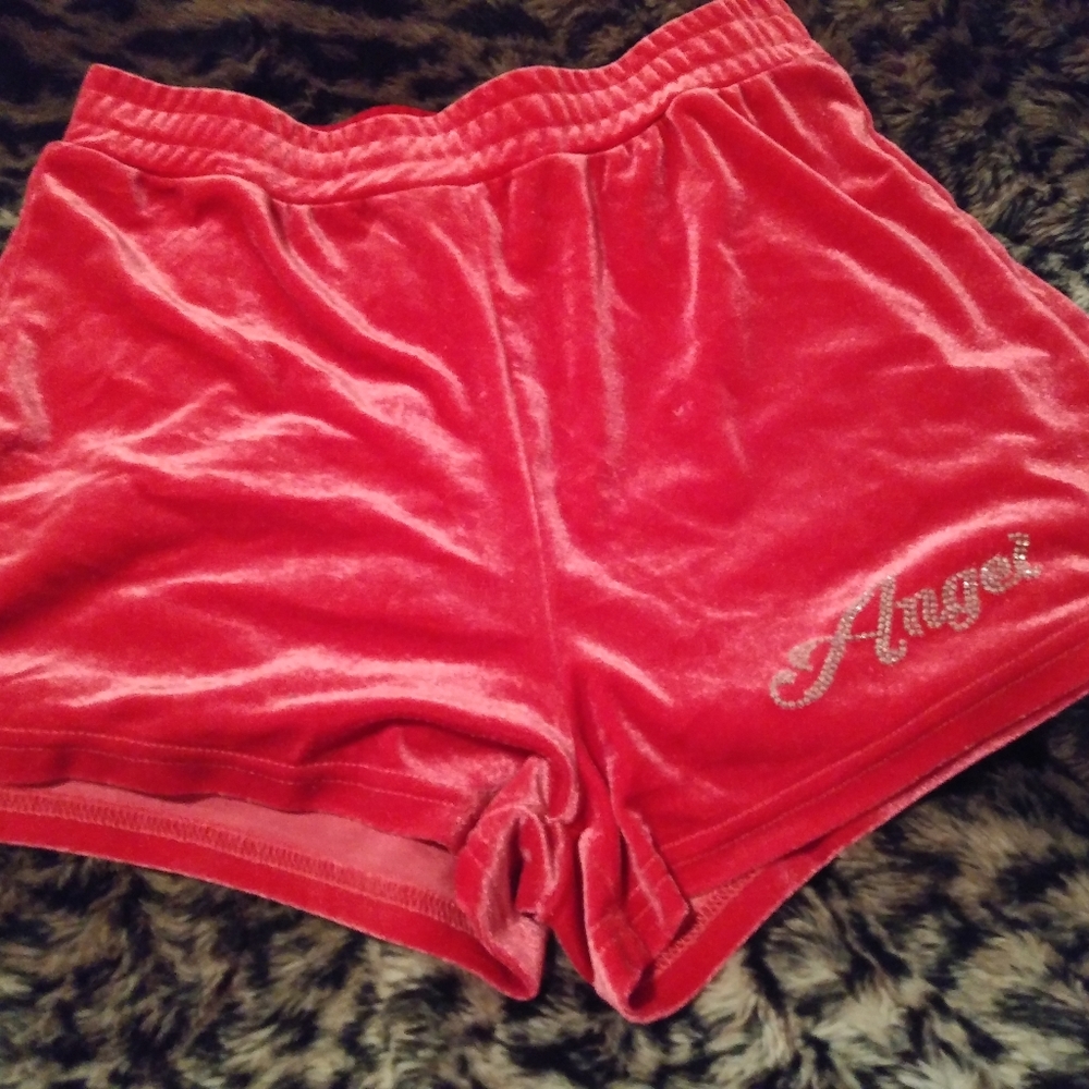 Hot pink Bedazzled angel shorts size medium